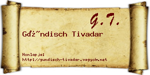 Gündisch Tivadar névjegykártya